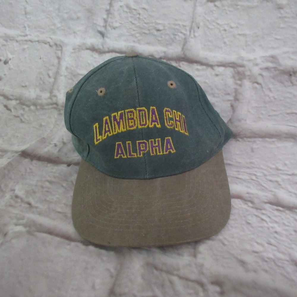 Cobra Caps Snapback Hat Mens Green Lambda Chi Alpha Fraternity  Embroidered